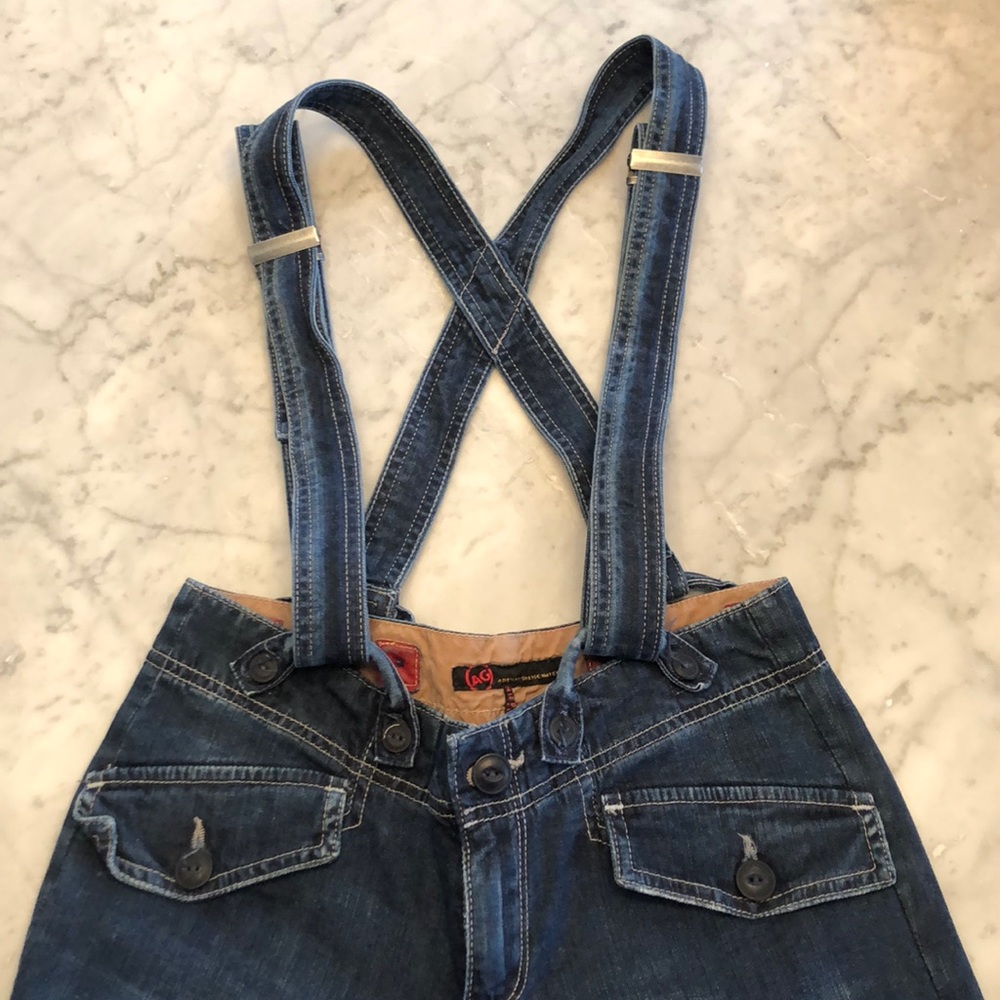 AG Adriano Goldschmied “samba” denim w/ suspender!